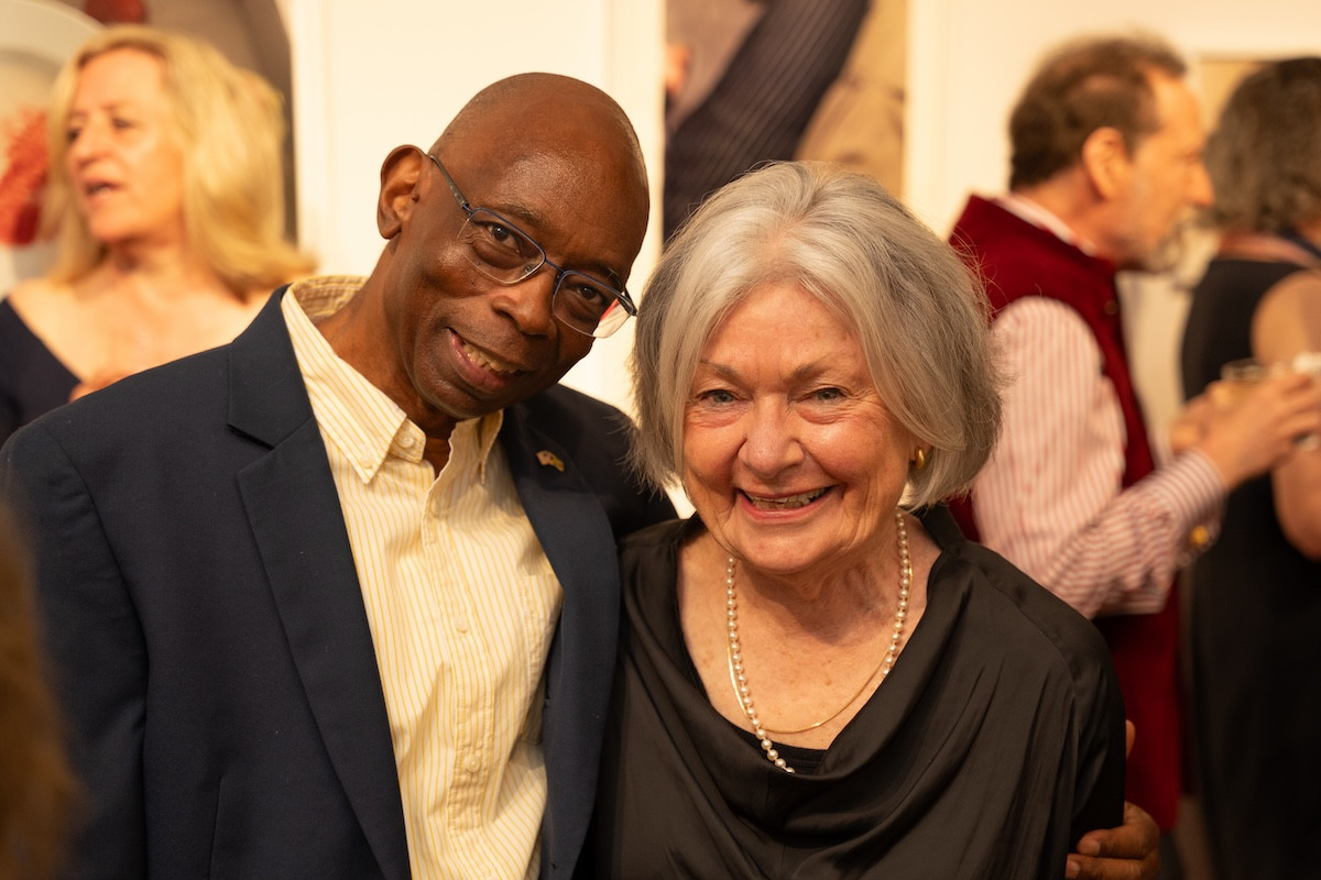 Maurice Haughton and boardmember Mary Ellen Ross.