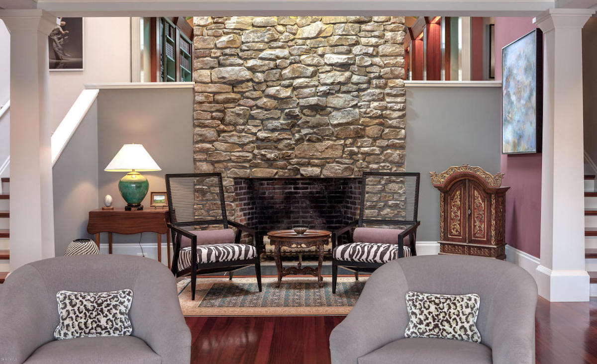 Two-story fireplace Two-story fireplace