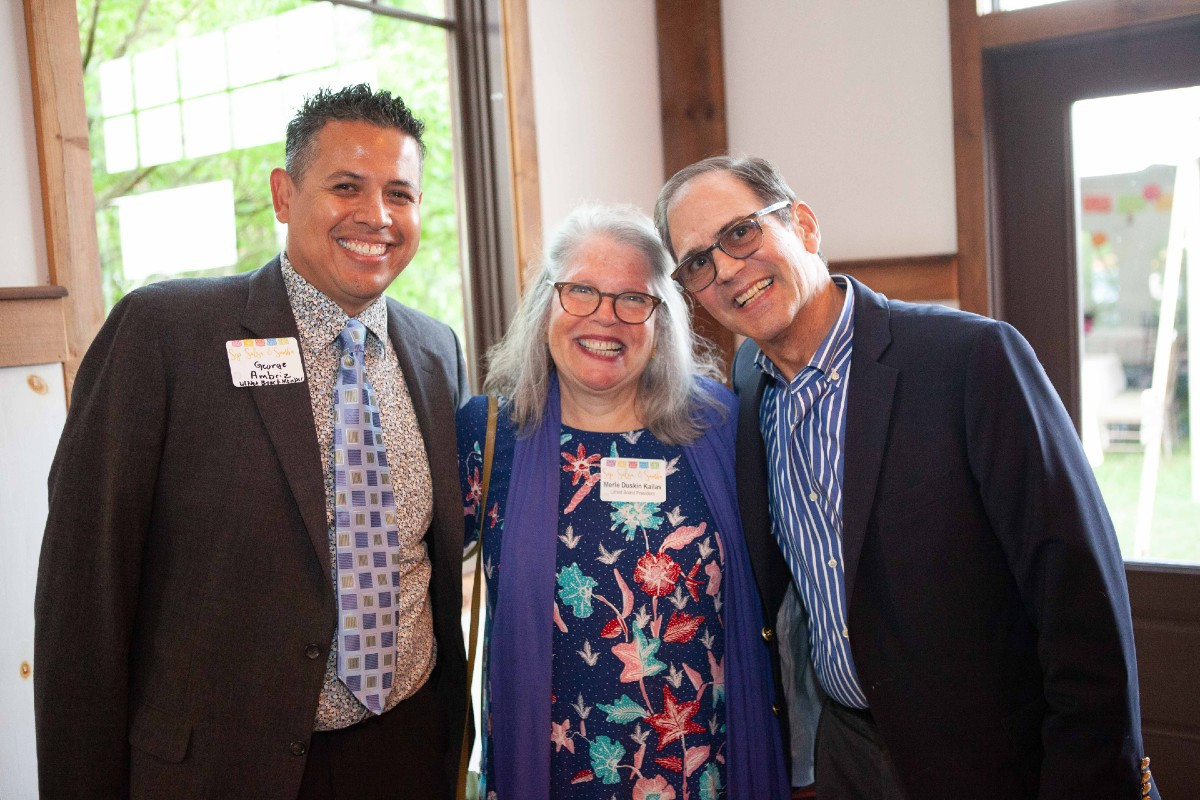 LitNet Board Member George Ambriz, LitNet President Merle Duskin Kailas, and Leo Kailas