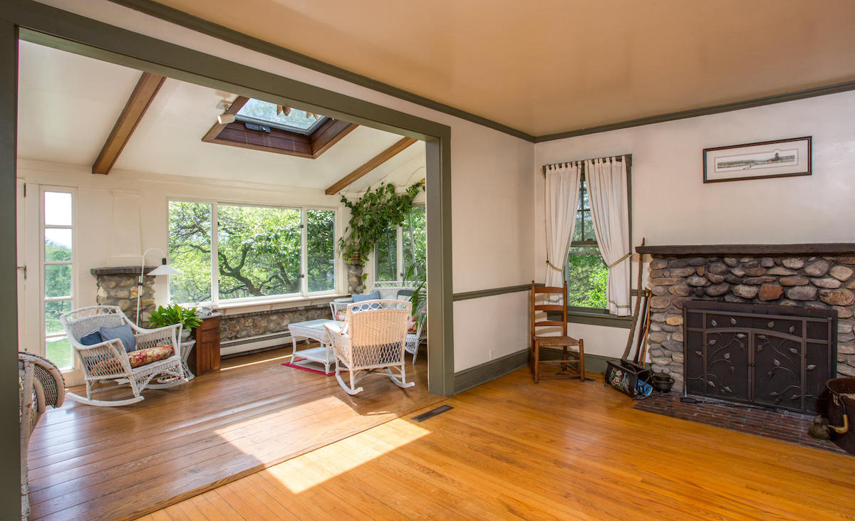 Living room and sunroom Living room and sunroom