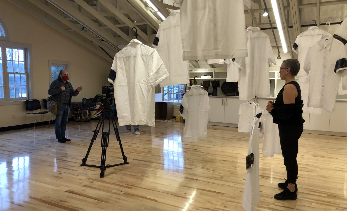 Behind the scenes: Filmmaker Ben Hillman and Artistic Director Dawn Lane Behind the scenes: Filmmaker Ben Hillman and Artistic Director Dawn Lane