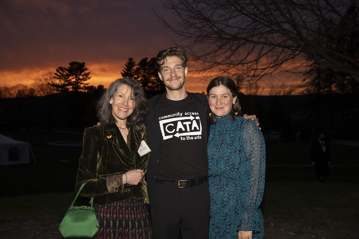 &nbsp;Emily Rechnitz,&nbsp;CATA Board vice president;&nbsp;Greg Boover, CATA faculty artist; and&nbsp;Kelly Galvin,&nbsp;CATA faculty artist and co-director of CATA annual performance