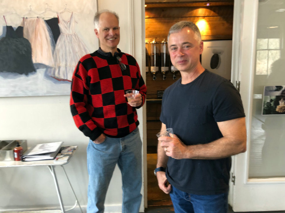 Supportive husbands Dan Carter and Chris Ciolfi. Supportive husbands Dan Carter and Chris Ciolfi.