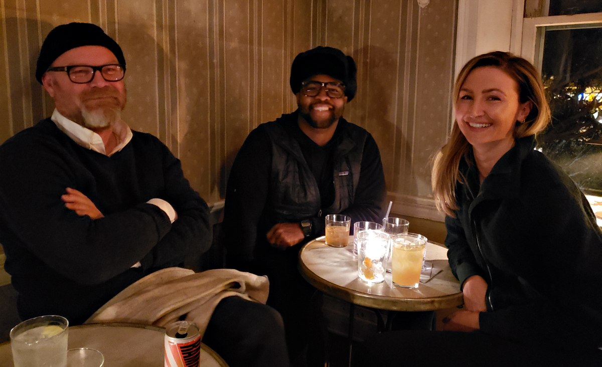 Mark Holthusen with Baldwin Cunningham and Carrie Lindsay