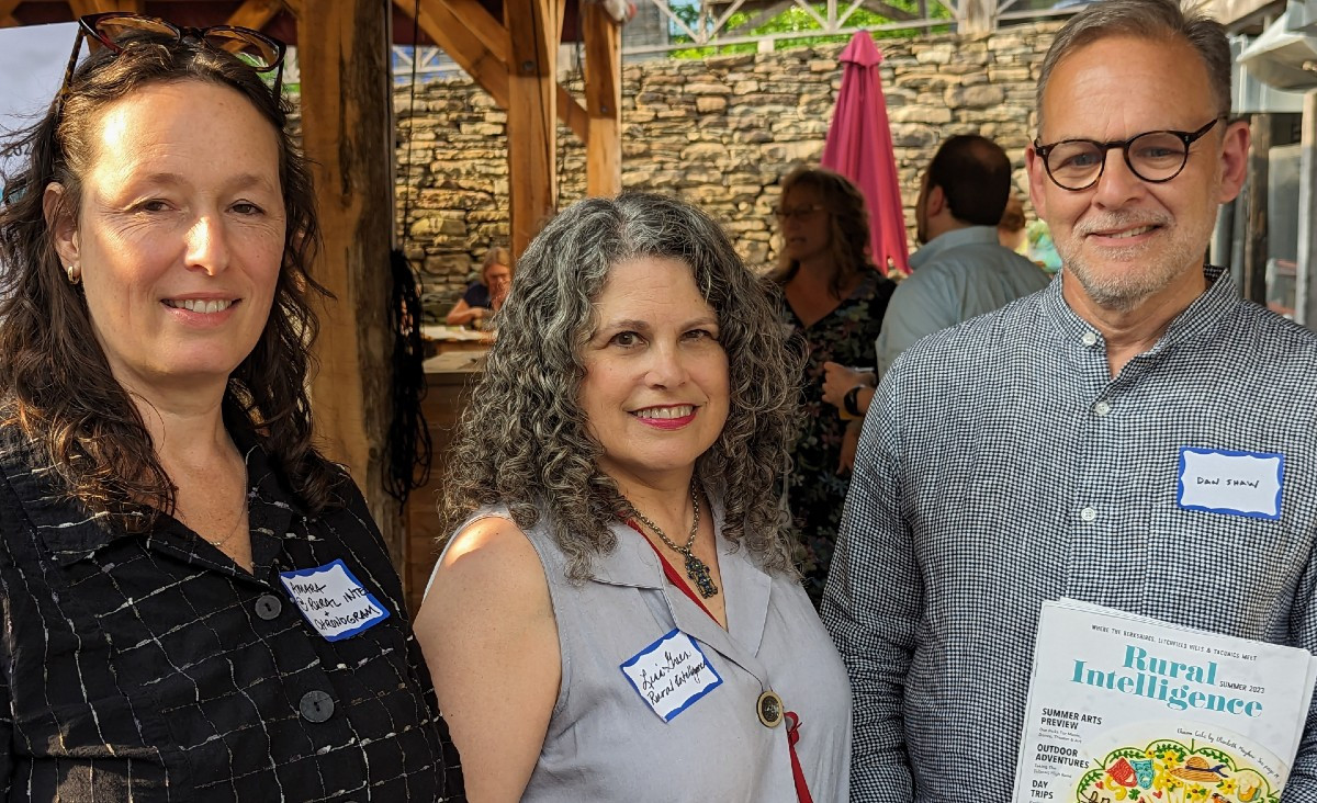 Chronogram Media Founder and Publisher Amara Projansky, RI Editor Lisa Green, and RI Founding Editor Dan Shaw