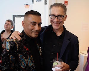 Theater artist&nbsp;Andrew Loren Resto&nbsp;and Hudson gallery owner Tom Swope.