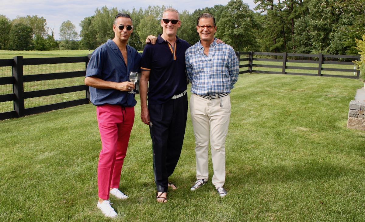 James Aguiar,&nbsp;fashion director of Modern Luxury, with&nbsp;Mark Haldeman, US regional manager at&nbsp;Paul Smith, and party host Stephen Henderson.