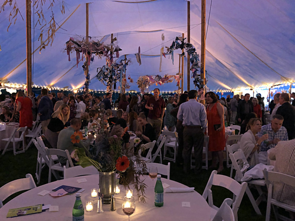 Dinner and dancing under the tent Dinner and dancing under the tent