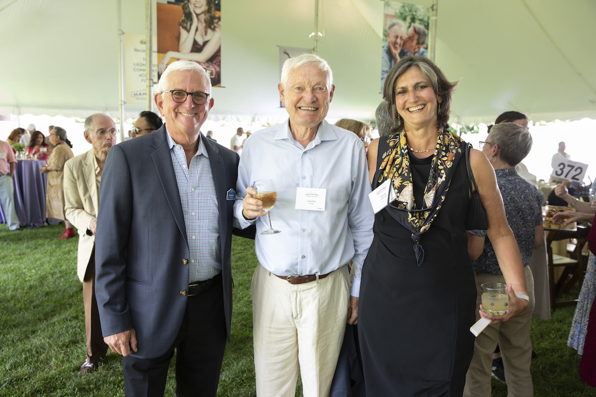 &nbsp;Mahaiwe board clerk Ron Ashendorf, Joachim Frank, and Sandy Ashendorf