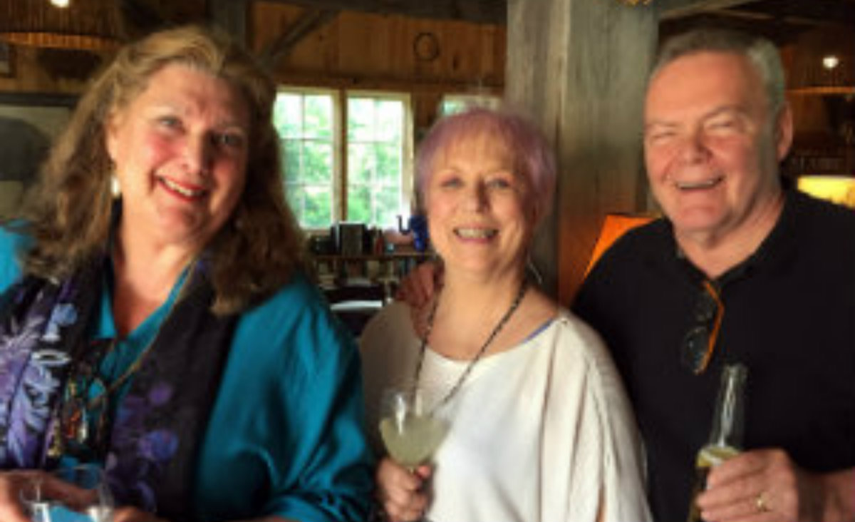 Judy Auchincloss, with Claire Leu and George Leu.
