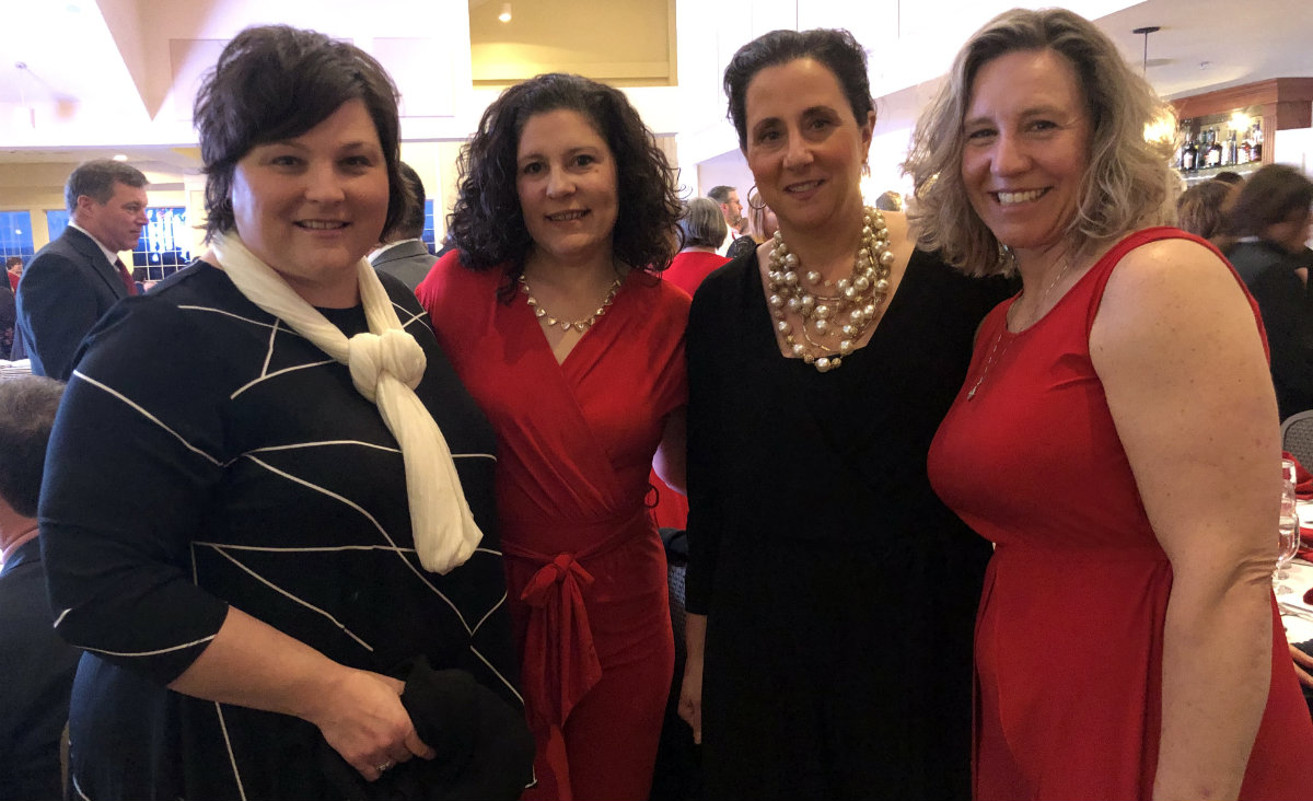 Gretchen West, Dawn Maddalene, a committee member, Marie Mele and Lori Mazzeo