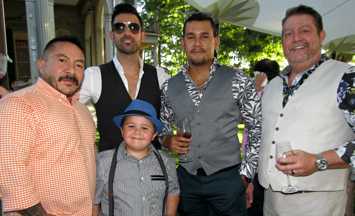 Gala co-chair Manny Urquiza with Alex, Ross Fatemi, Maikor Mora and Stacey Gartee
