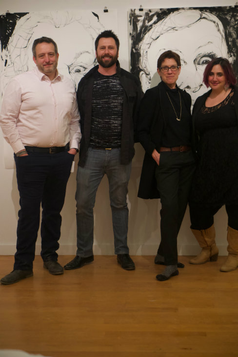 Brentano with the Bazaar Productions team: Chris Tucci, Peter Wise and Sara Katzoff.