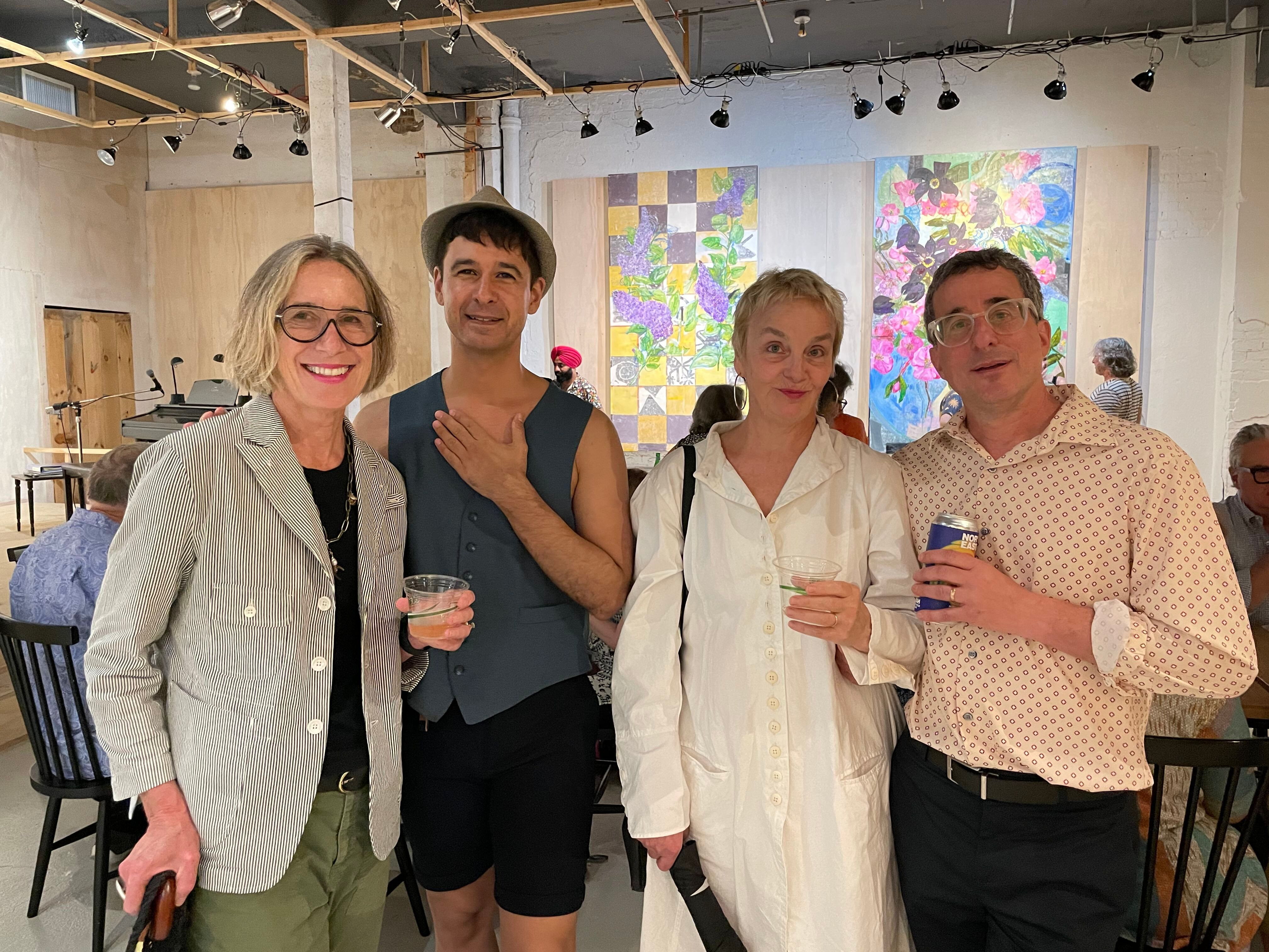 Grower at Farmstead Hudson Valley Alix Becker, choreographer Jonah Bokaer, Anne Beresford and Tim Banker