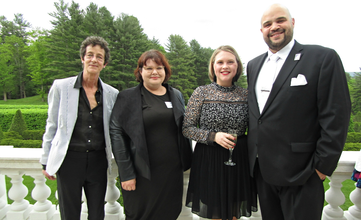 The Mount's Executive Director Susan Wissler and its Public Programs Director Michelle Daly with Ashley Persip and Pittsfield City Councilor Earl Persip III The Mount's Executive Director Susan Wissler and its Public Programs Director Michelle Daly with Ashley Persip and Pittsfield City Councilor Earl Persip III