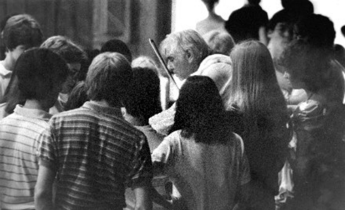 Leonard Bernstein at Boston University Tanglewood Institute.&nbsp; - Courtesy Boston University Tanglewood Institute.