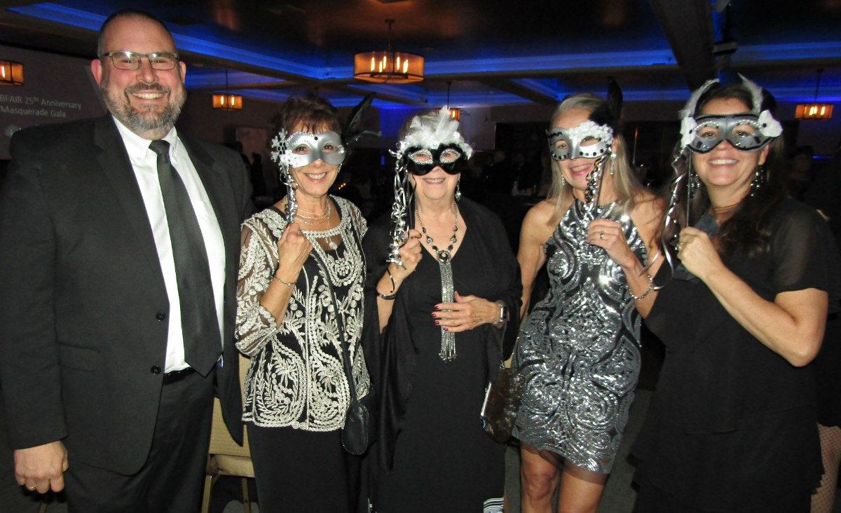 North Adams Mayor Tom Bernard with&nbsp;BFAIR board member Patti Messina, Sally Underwood, and board members Kim Baker and Lisa Birge