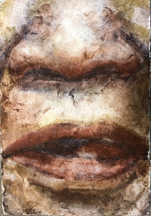 "Loud Silence," 2018, fresco