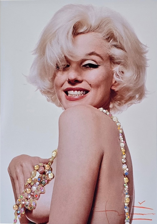 "Boob Smile," 1962. Archival pigment print adorned with crystal and jewels, 27.5" x 21.75" framed. Unique, signed by artists. Image courtesy Sohn Fine Art.