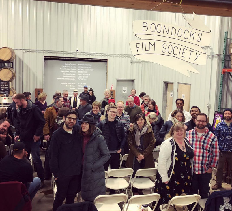 The screening of "Miller&#39;s Crossing" at Berkshire Mountain Distillers on a chilly&nbsp;May evening.&nbsp; - Jon Height, Berkshire Mountain Distillers