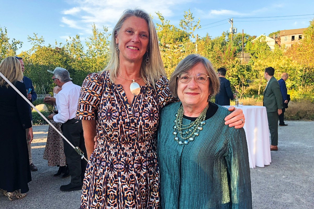 Isabelle Bosquet-Morra, a board member, and Carol Frederick, a member of the Art Omi Writers Residency board Isabelle Bosquet-Morra, a board member, and Carol Frederick, a member of the Art Omi Writers Residency board