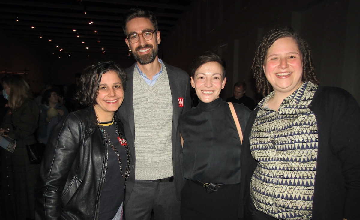 Artist Kim Faler, Clark Art curator Robert Wiesenberger, "Brake Run Helix" curator Alexandra Foradas, and fellow MASS MoCA curator Denise Markonish Artist Kim Faler, Clark Art curator Robert Wiesenberger, "Brake Run Helix" curator Alexandra Foradas, and fellow MASS MoCA curator Denise Markonish