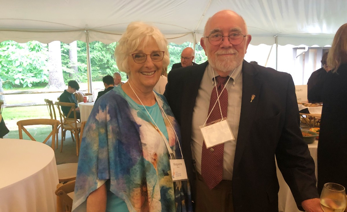 Marge Bride, a painter, and Ed Bride, president and founder of Berkshires Jazz Marge Bride, a painter, and Ed Bride, president and founder of Berkshires Jazz