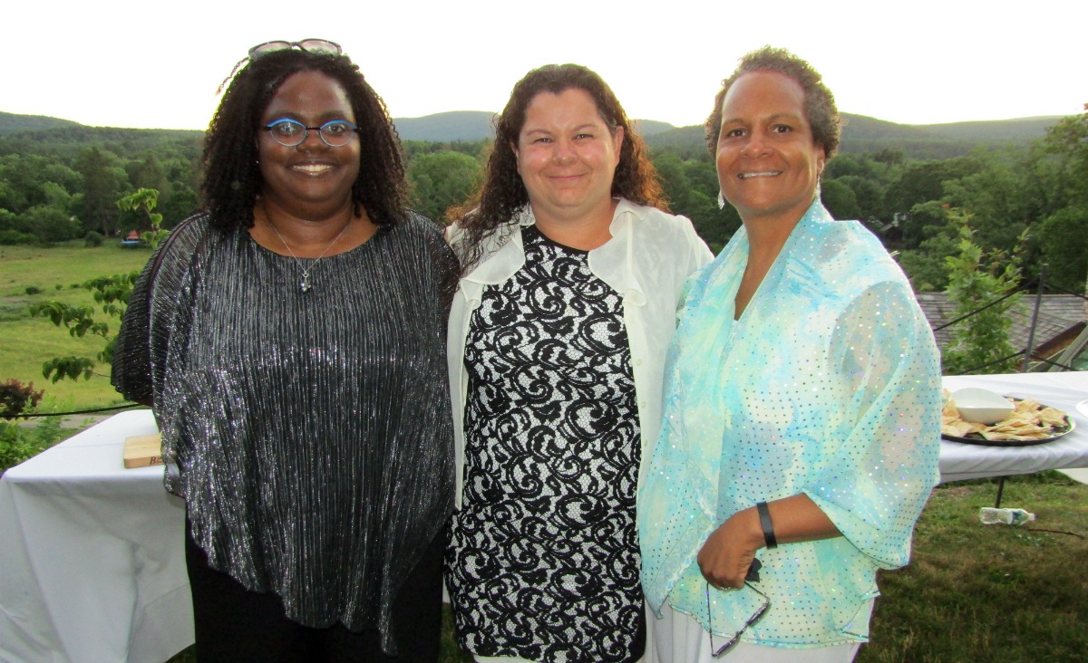 BRIDGE co-founders&nbsp;Gwendolyn VanSant&nbsp;and&nbsp;Marthe Bourdon&nbsp;with staff member&nbsp;Stephanie Wright