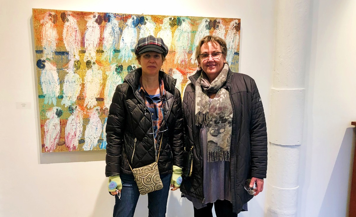 Graphic designers Regina Burgio and Nancy Hoffmeier