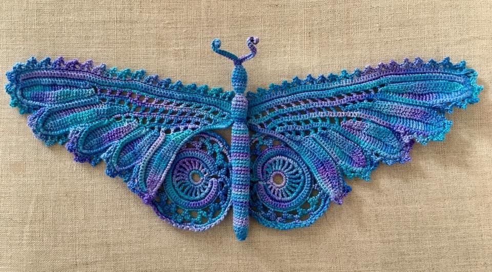 Butterfly motif, created by Gershon. It took her two days to make it.