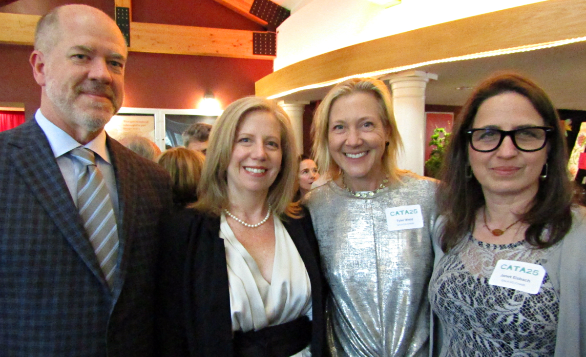 Bruce and Amy Humes&nbsp;pose with gala co-chairs&nbsp;Tyler Weld&nbsp;and&nbsp;Janet Elsbach
