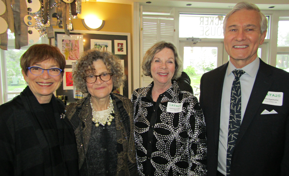 Volunteer&nbsp;Leslie Shatz, board member&nbsp;Sandra Baron, and gala committee members&nbsp;Janet and John Egelhofer