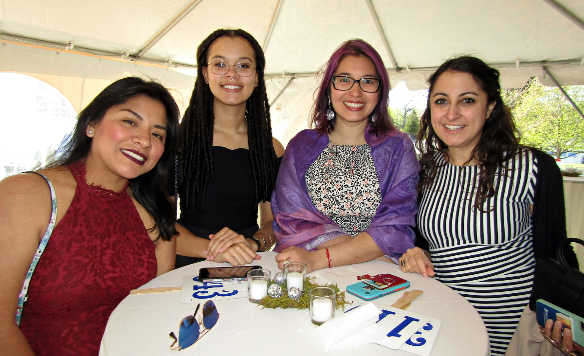 Representing Berkshire Community College: Liliana Atanacio, graduating senior Carly Holmes, Karen Ruiz Le&oacute;n and Toni Buckley