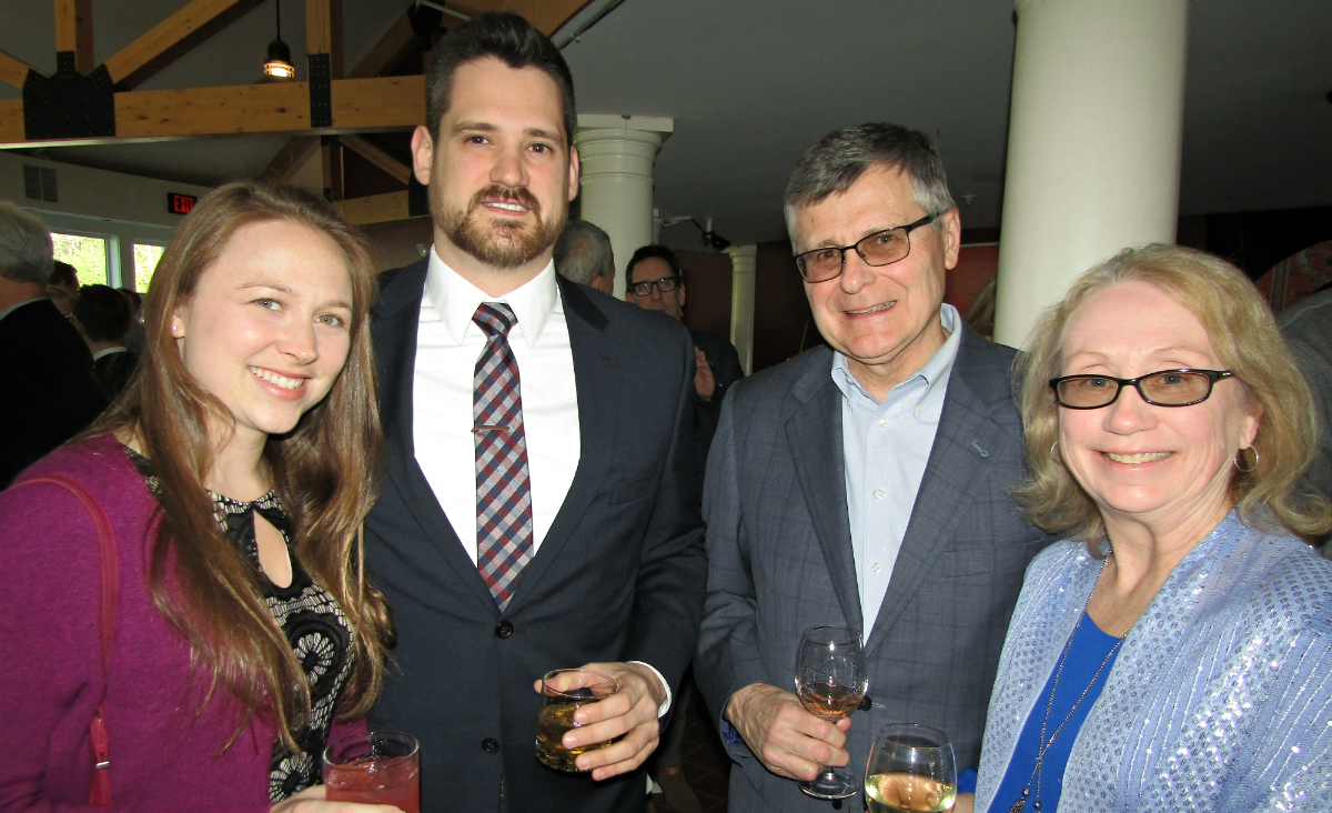 Krystle Gallo and Carlton Blake of General Dynamics, with Jeff Gerard of Greylock Federal Credit Union and Glenna Gerard