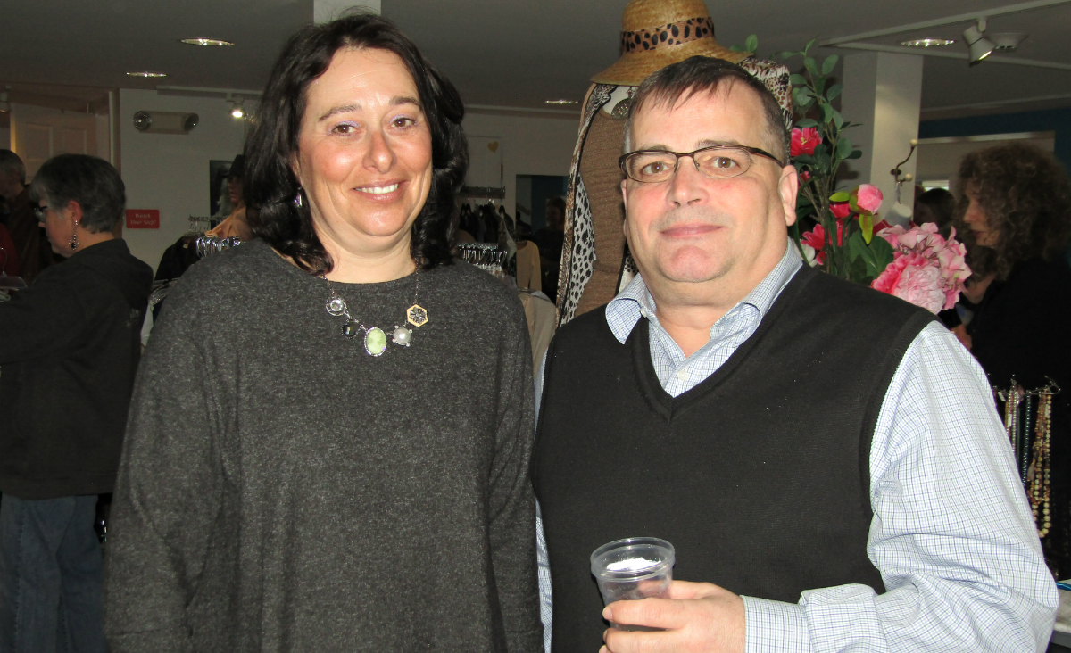 BHS board president Cindy Bartlett and BHS Executive Director John Perreault