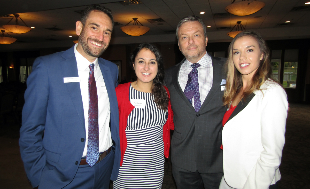 Adam Klepetar, Toni Buckley, Kevin Bechard and Shela Levante, all from Berkshire Community College, whose Fast-Track Hospitality and Culinary Program was nominated for the "Newcomer of the Year" Award.