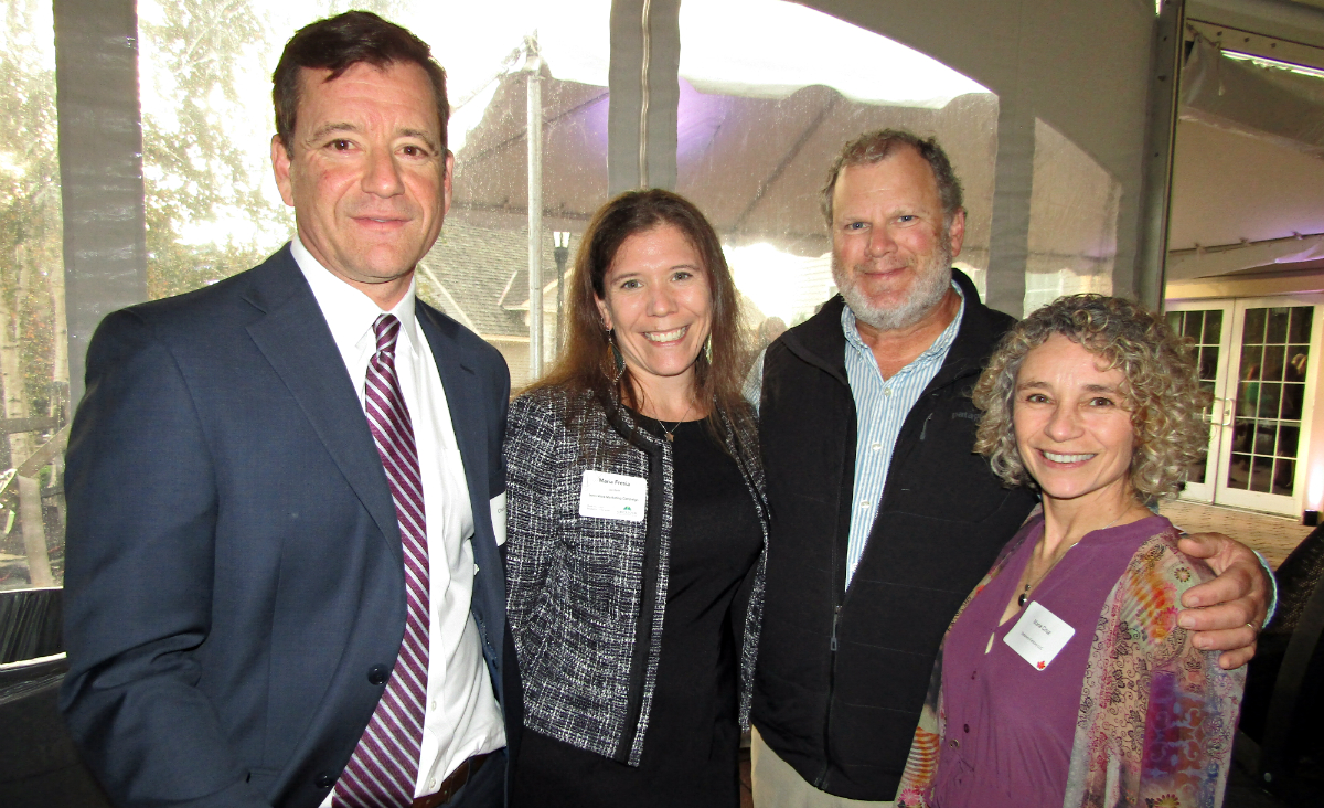 Chuck Leach and Marianne Fresia of "Innovative Marketing Campaign" Award winner Lee Bank, with "Creative Economy Standout" Award winners Steve Sears and Maria Cruz of The Stationery Factory