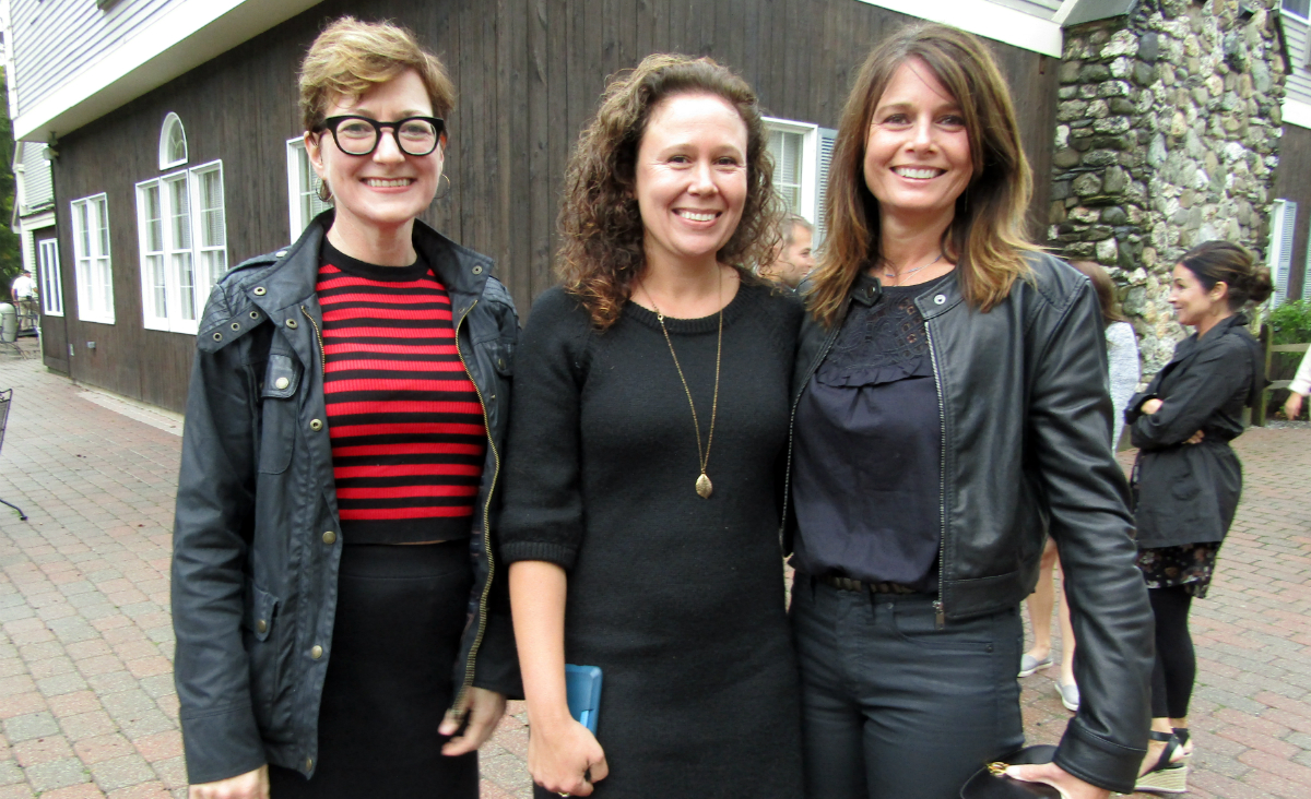 Molly Kerns and&nbsp;Suzy Helme with Alex Oster of "Newcomer of the Year" nominee A-OK Berkshire Barbeque