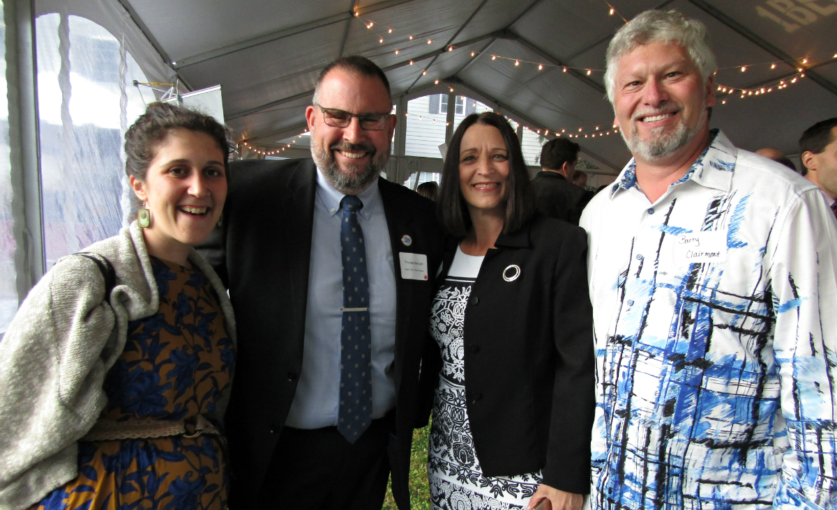 "Under 40 Change Maker" Award&nbsp;winner Jess&nbsp;Sweeney, North Adams Mayor Tom Bernard, Pittsfield Mayor Linda Tyer and Barry Clairmont