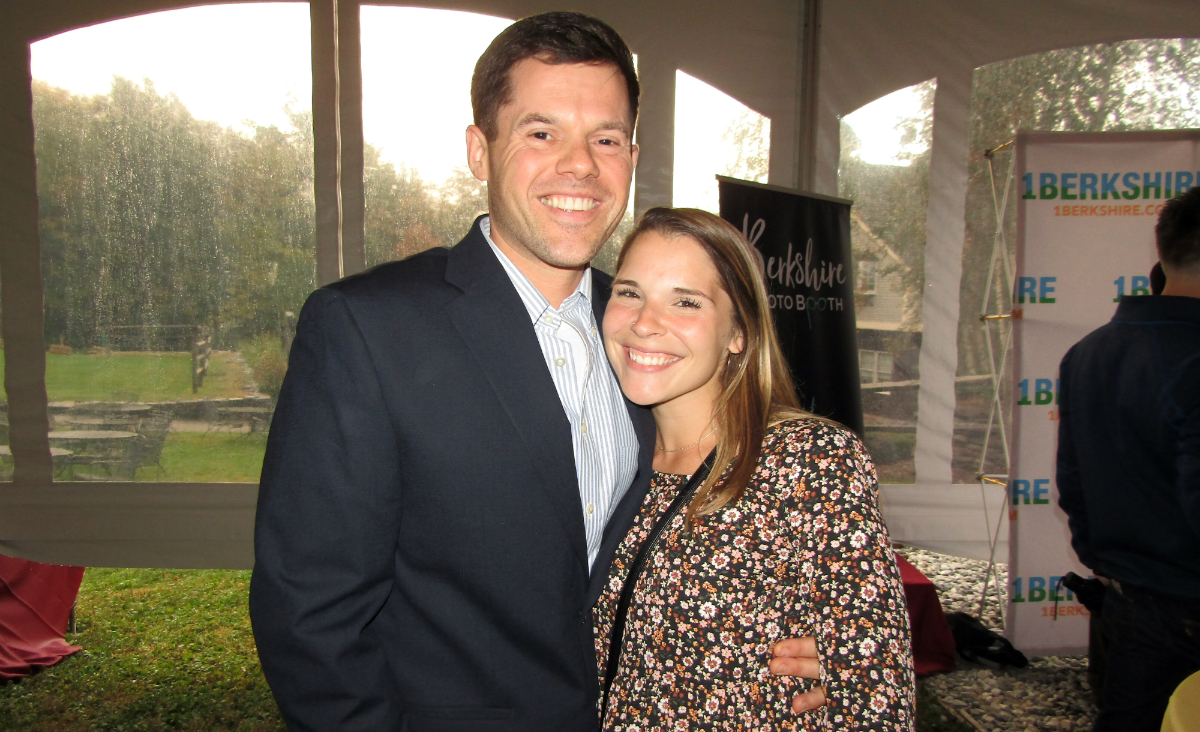 "Under 40 Change Maker" nominee Matt Tatro of North Adams restaurants Grazie and Tres Ninos, with Gabby Gauthier