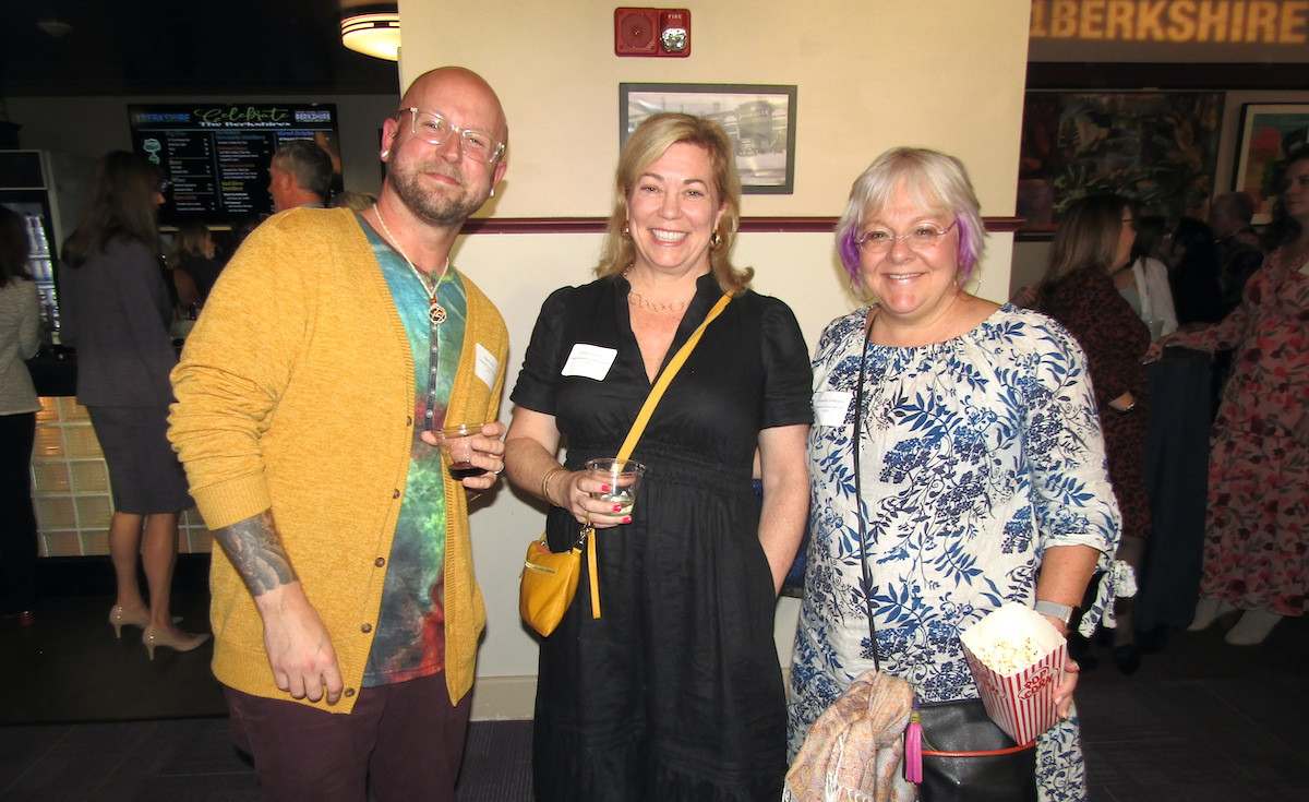 Shawn Mille and Alexandra Heddinger of CATA flank LitNet Executive Director Leigh Doherty Shawn Mille and Alexandra Heddinger of CATA flank LitNet Executive Director Leigh Doherty