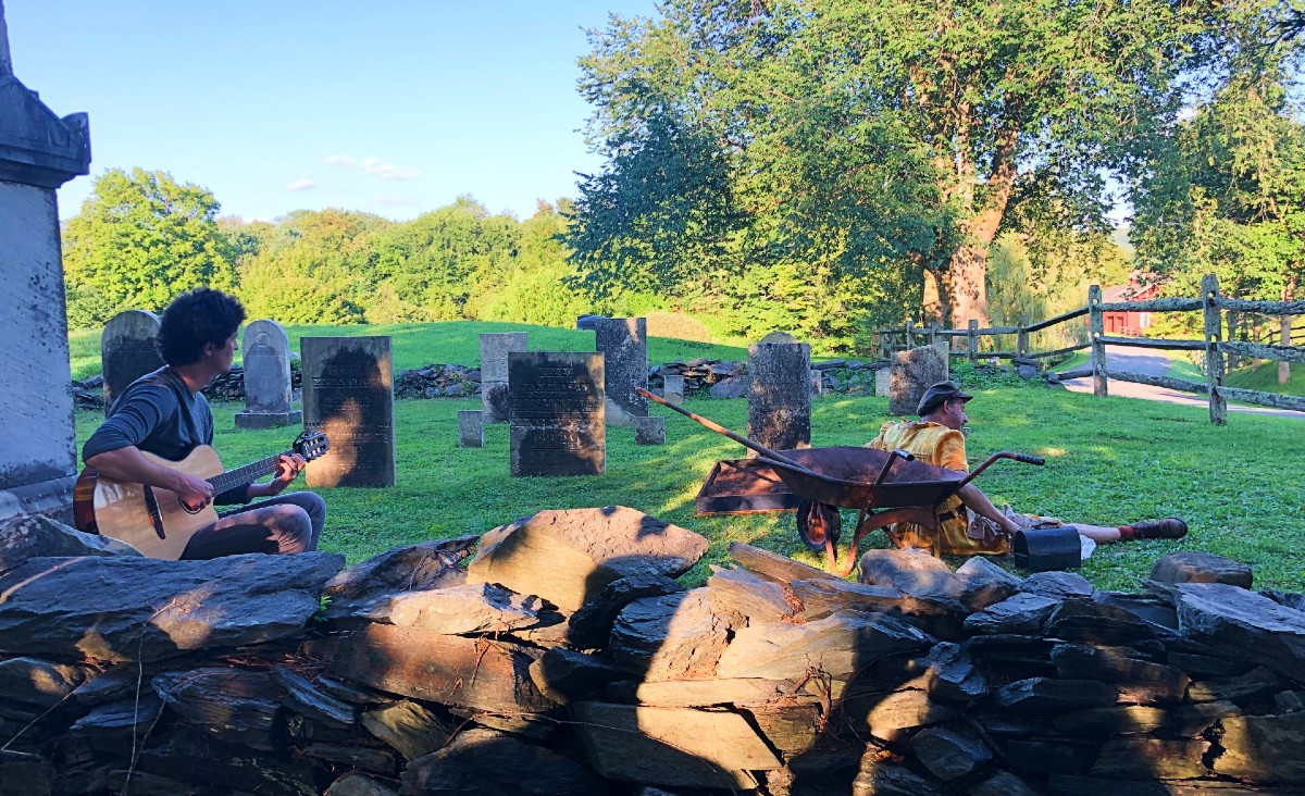 The Strever Burial Ground, the setting for the third Plein Air Play, "Giving Up the Ghosts," written and performed by Salty Brine.