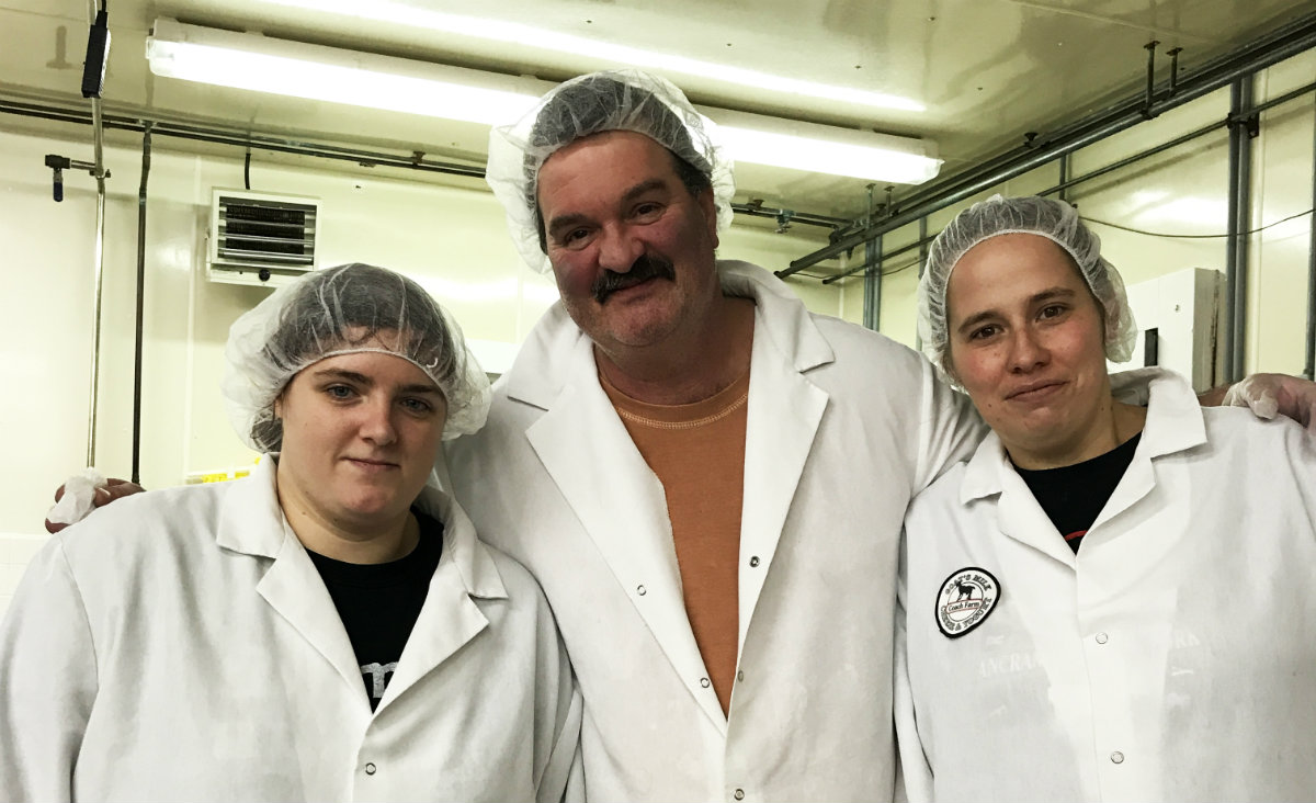 Cheesemakers Karyn Sankhe, Dain Elmendorf and Jessi Eason