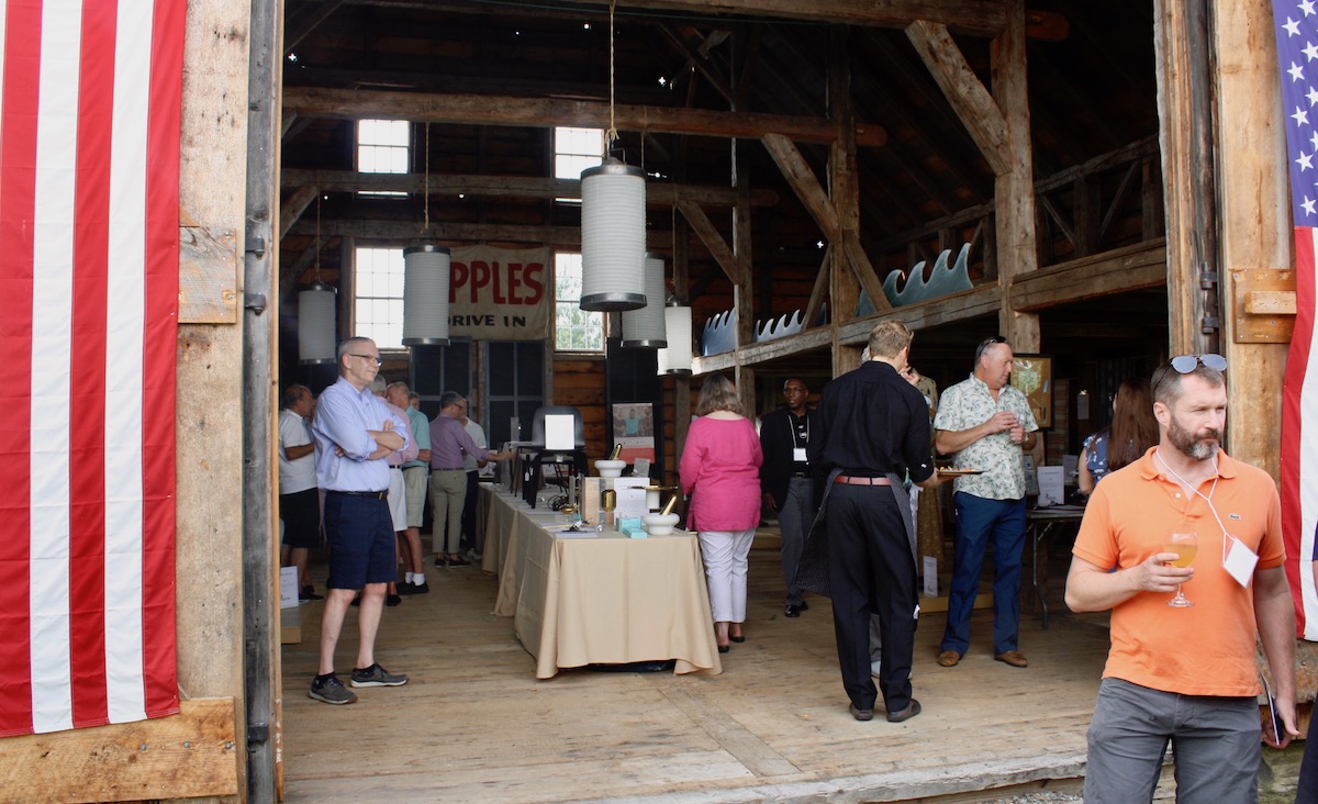 The silent auction, with its high-end&nbsp;offerings, was tucked quaintly into the well-preserved&nbsp;old barn.