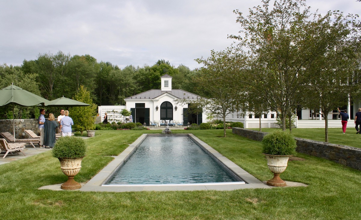The elegant grounds at the home of&nbsp;James LaForce and Stephen Henderson.