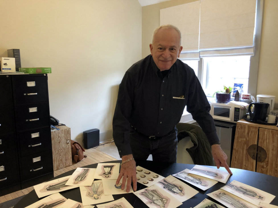 Charles Caine with costume illustrations.