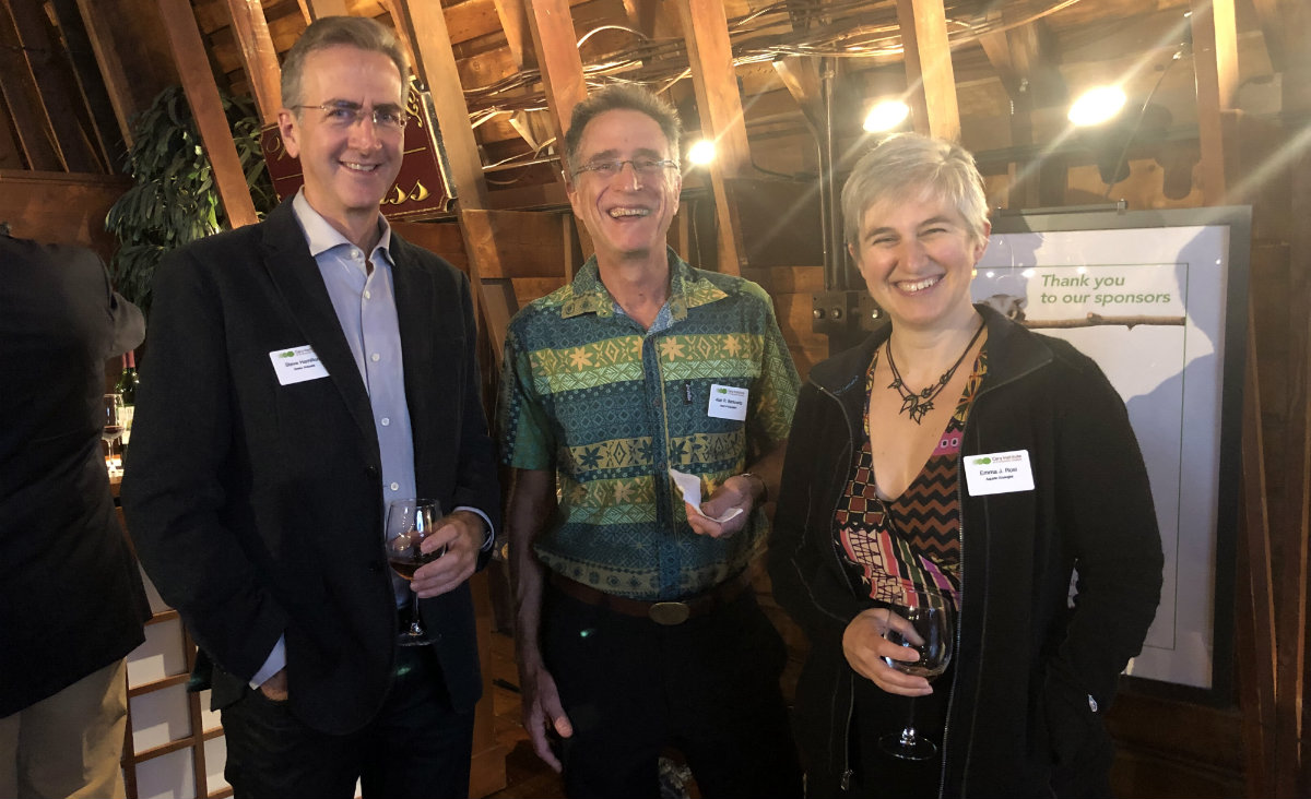 From Cary Institute: Dr. Stephen&nbsp;Hamilton,&nbsp;senior scientist; Dr. Alan Berkowitz,&nbsp;head of education, and Dr. Emma Rosi, aquatic ecologist
