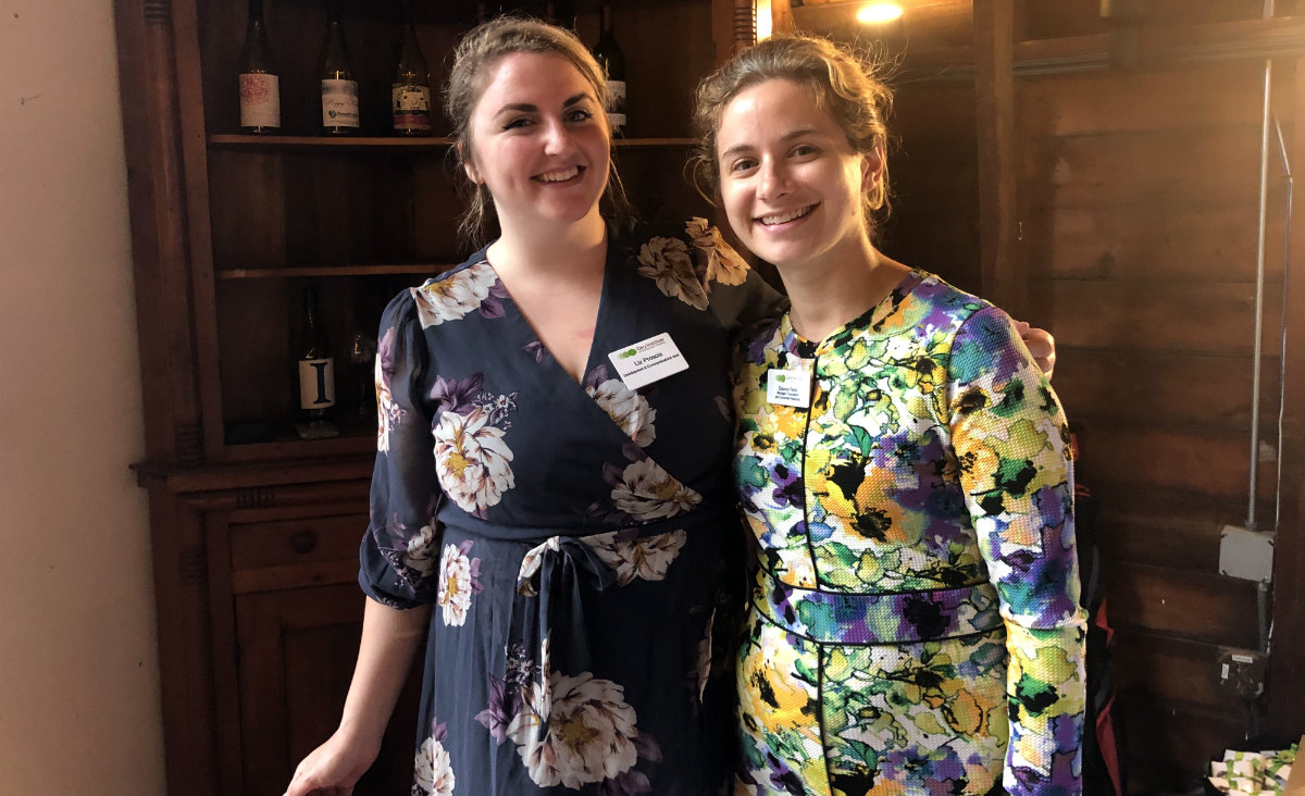 Liz Proscia, Cary Institute&#39;s development and communications assistant, and Eleanor Peck, manager of foundation and corporate relations.