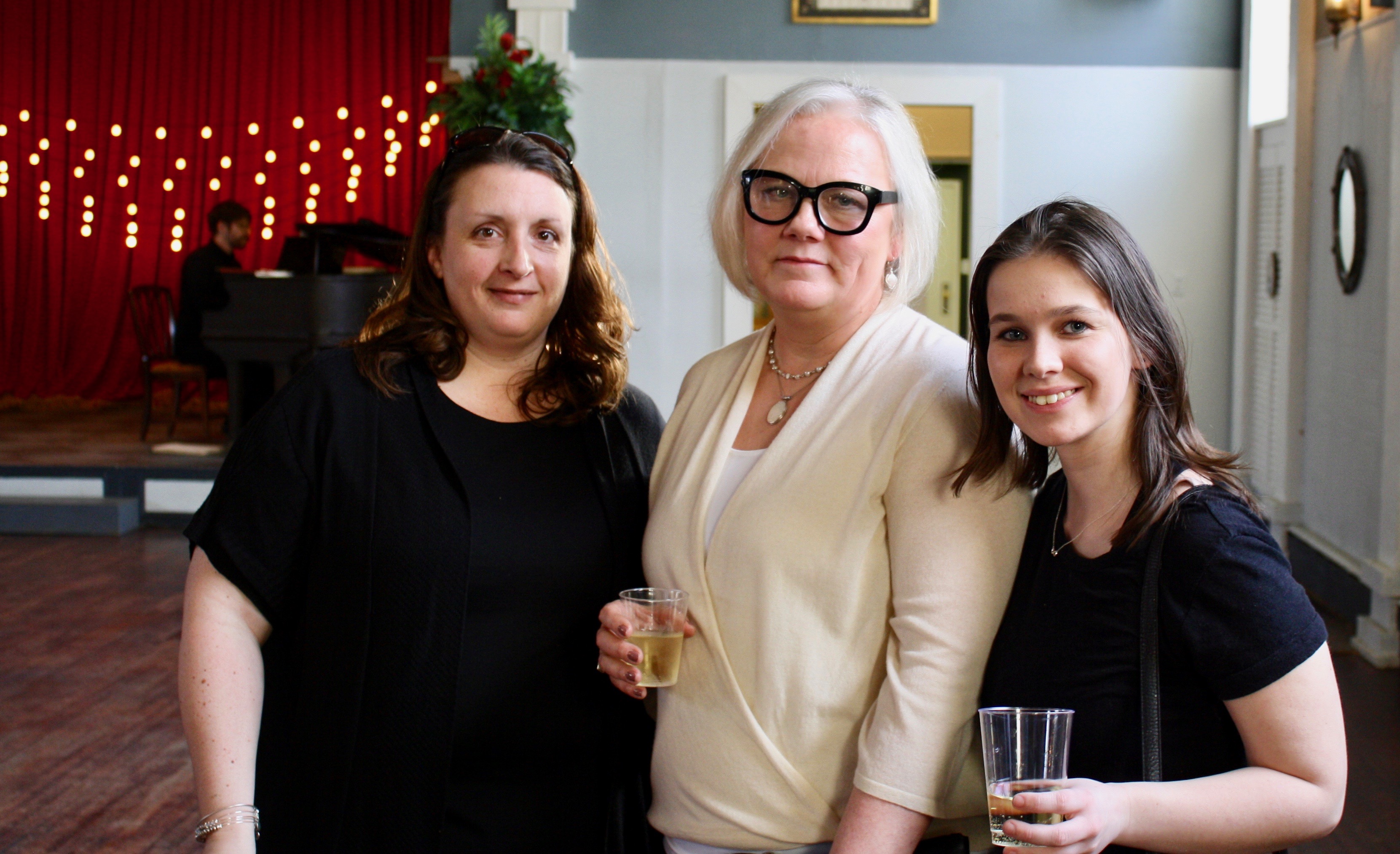 HLF Co-Director Jennifer Clark, Hudson High School Community Writing Center director Gail Wheeler and AmeriCorps assistant&nbsp;at the writing center Jenna Gregory.