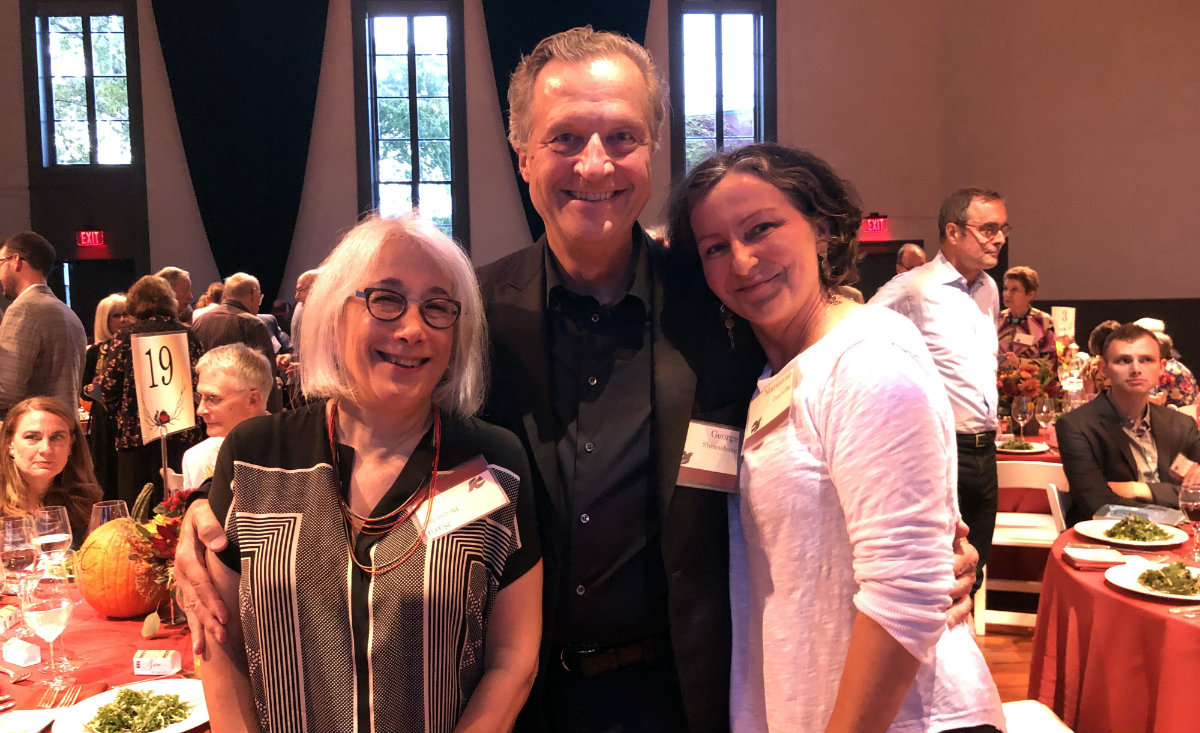 Tax advisor Sara Brandston, attorney George Sheanshang, and Marianne Courville of Hudson Wine Merchants